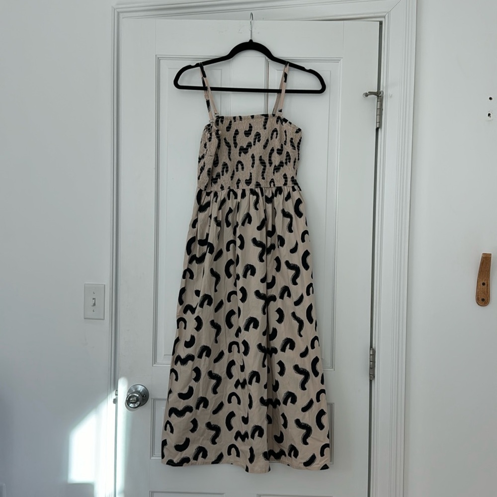 A new day casual midi dress. Removable straps bandeau elastic top. Size XS - Picture 1 of 3